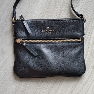 Kate Spade Small Black Crossbody Pebbled Leather